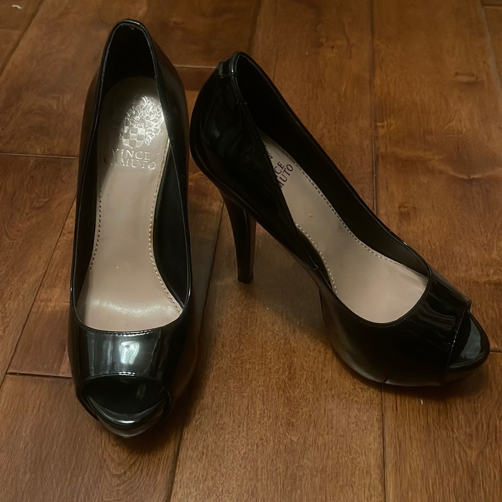 Vince Camuto | Black Peep-Toe Pumps